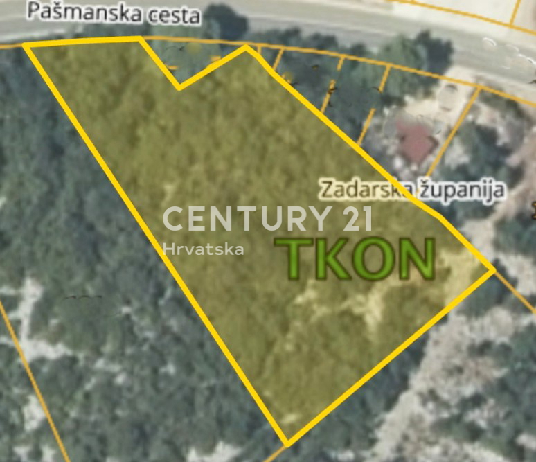 Tkon, Pašman, gradbeno zemljišče s čudovitim pogledom na morje