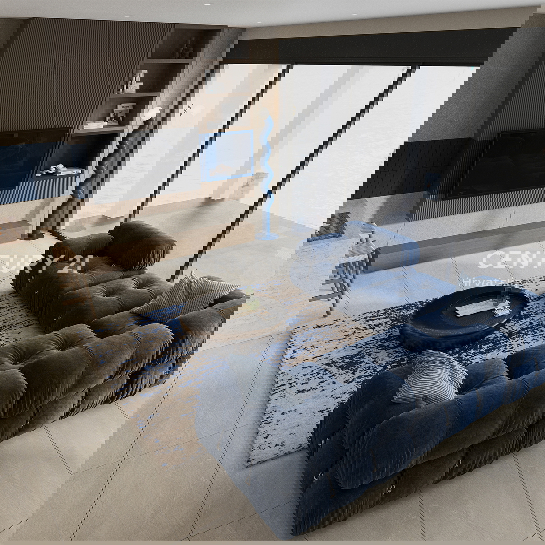 ZADAR, LJUBAČ, LUX. NOVOGRADNJA. S4= 100,66 m2, 1. nadstropje, 50 m do morja in plaže, pogled na morje