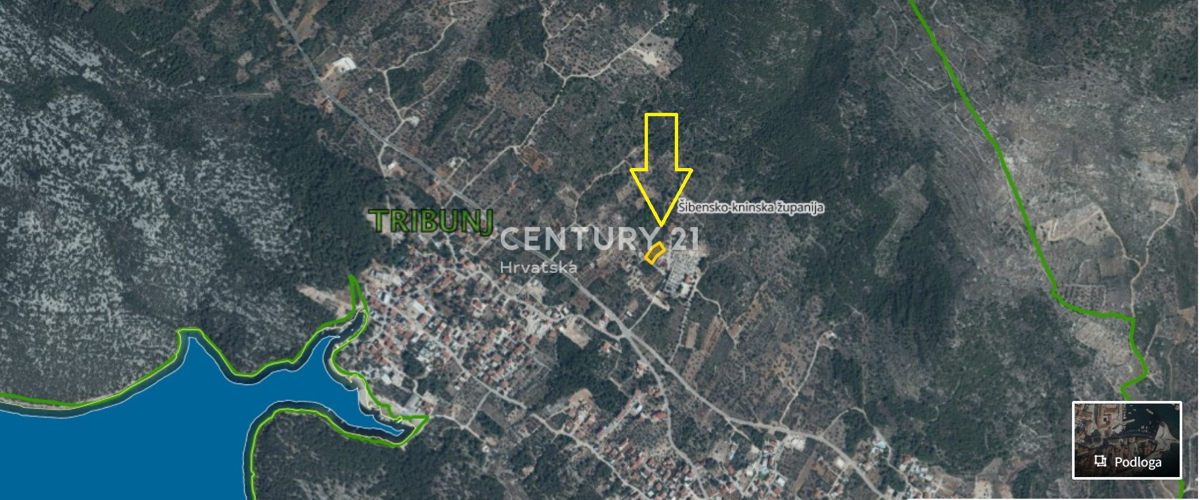 Tribunj - Šibenska županija - gradbena parcela z razgledom na morje