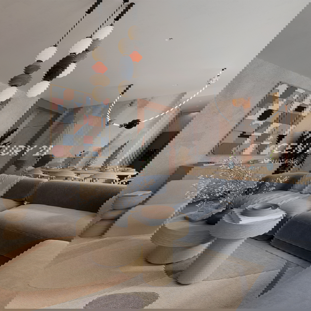 ZADAR, LJUBAČ, LUKSUZNO NOVOGRADNJA. S5= 98,80 m2 + strešna terasa 120 m2, 2. nadstropje, 50 m DO MORJA IN PLAŽE, POGLED NA MORJE