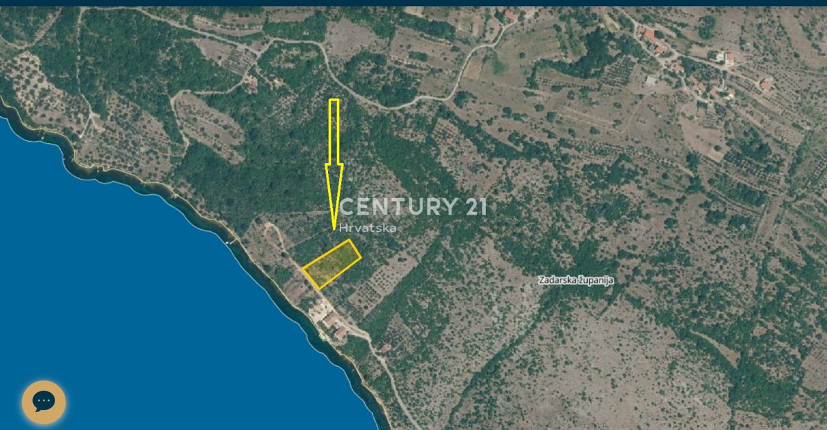 Kruševo - Meka Draga gradbeno zemljišče s pogledom na morje