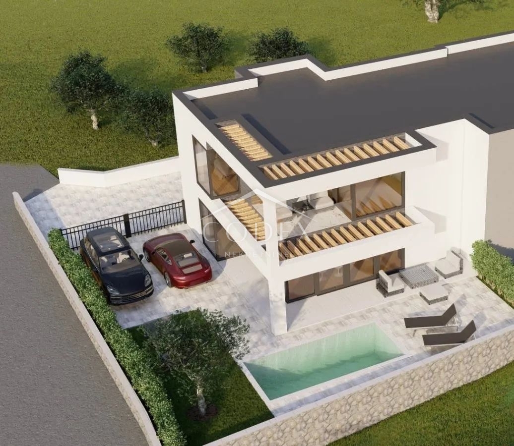 Malinska - prodaja novogradnje z bazenom