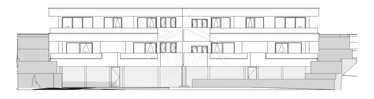 Lovran - apartmaji v novi urbani stavbi s pogledom na morje