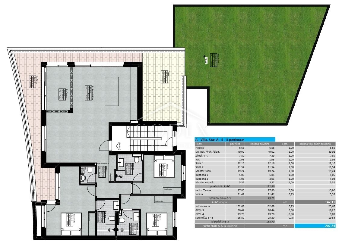 Lovran - apartmaji v novi urbani stavbi s pogledom na morje
