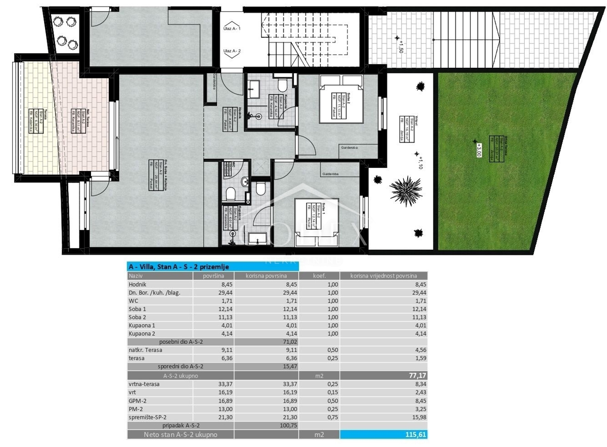 Lovran - apartmaji v novi urbani stavbi s pogledom na morje