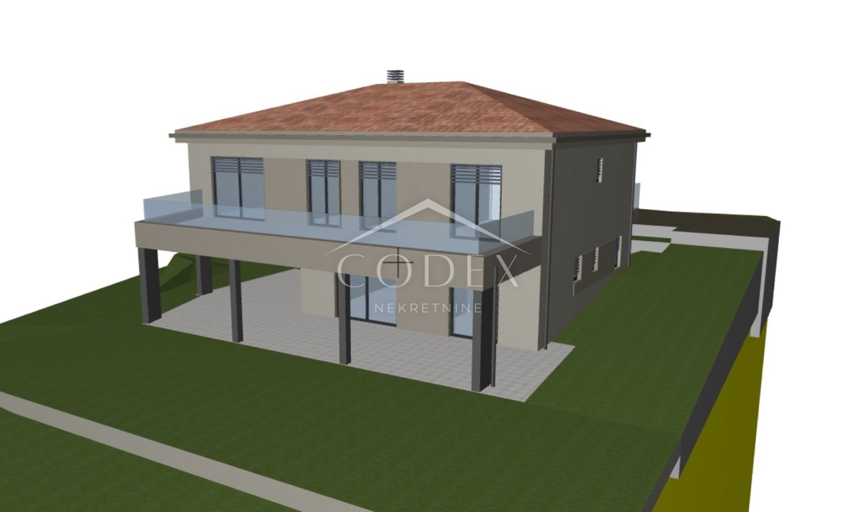 Nova Vas – prodaja zemljišča s projektom za montažno hišo