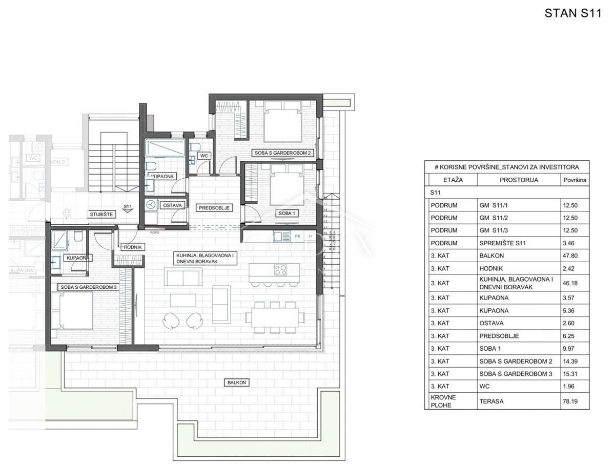 Stanovanje Trsat, Rijeka, 119,10m2