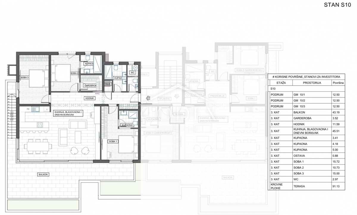 Stanovanje Trsat, Rijeka, 119,10m2