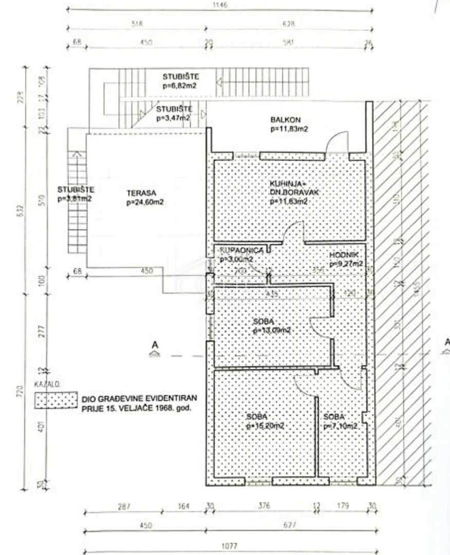 Umag – prodaja prostornega stanovanja s teraso in dvoriščem