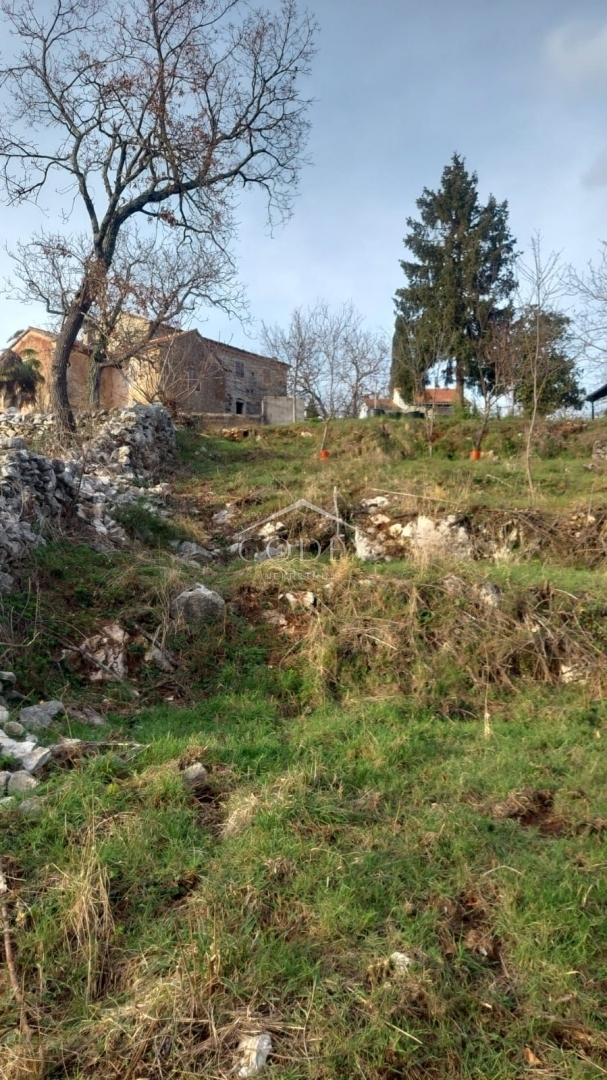 Oprtalj - prodaja nepremičnine z 2 hišama in gradbenim zemljiščem