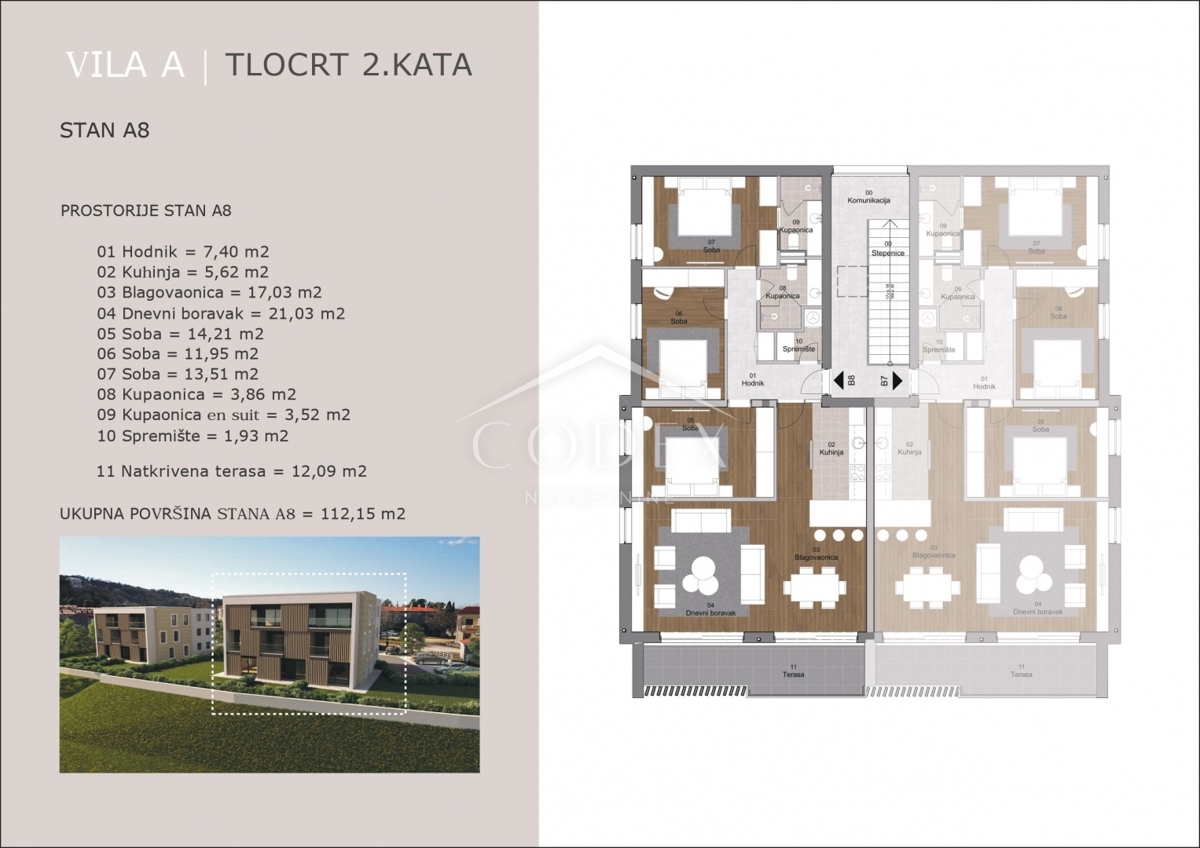 Labin - vrhunski apartmaji v novogradnji