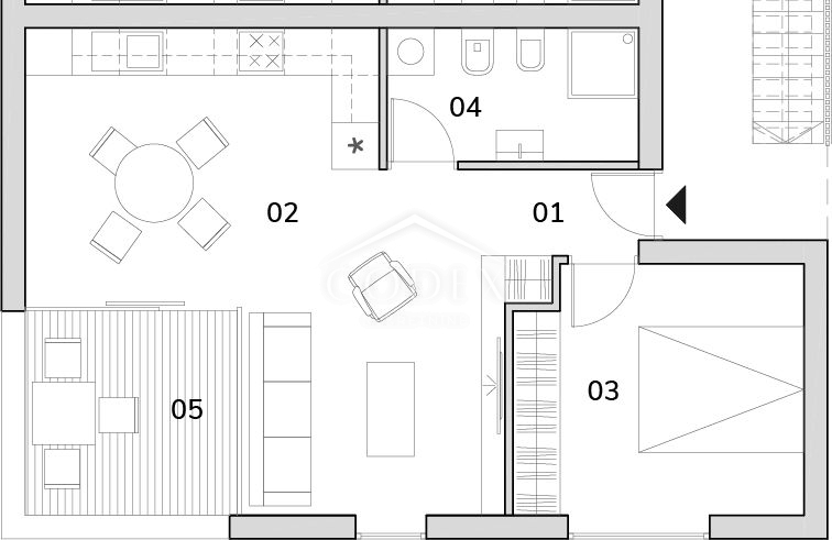 Brtonigla - apartma A17 v novogradnji