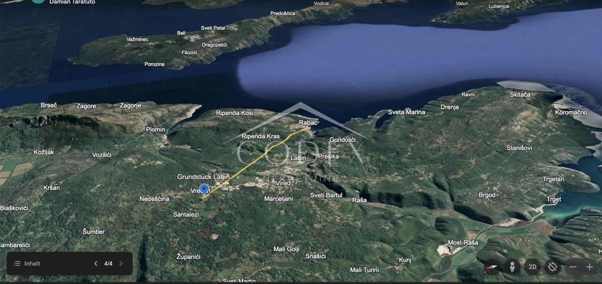 Labin, okolica - Zemljišče z gradbenim dovoljenjem