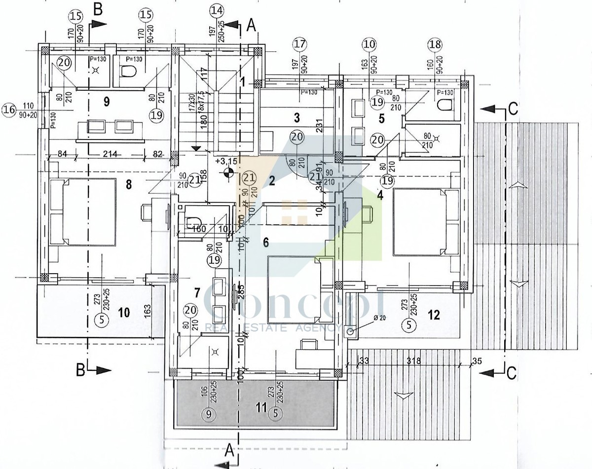 Poreč, okolica, Prekrasna luksuzna vila s bazenom in pogledom na morje