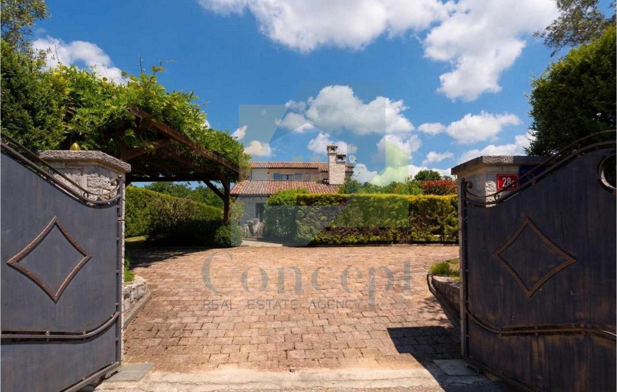 Poreč, okolica, Kamena, samostojeća kuća s bazenom in pogledom na morje