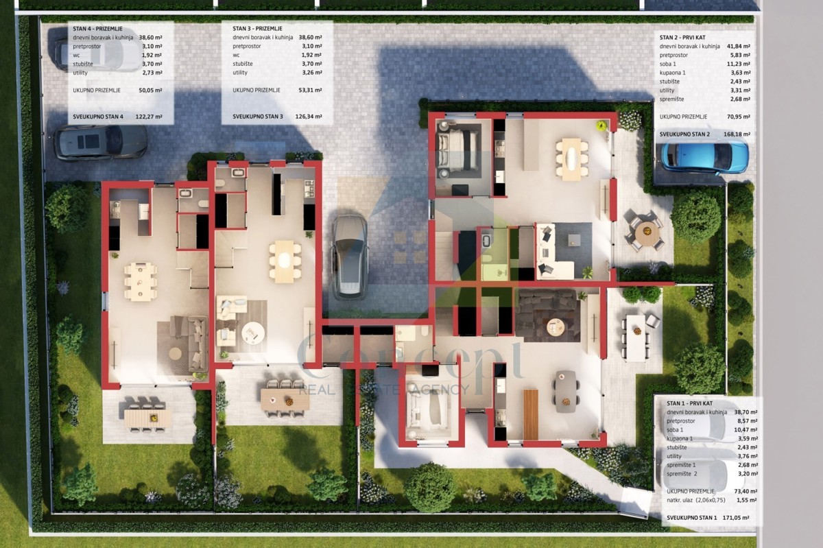 Poreč, Hiša v vrsti na atraktivni lokaciji 2 km od morja