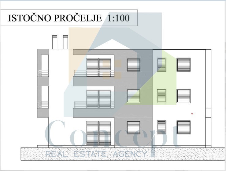 Umag, okolica, Prostoren stan na drugem nadstropju s pogledom na morje, 2 km od morja