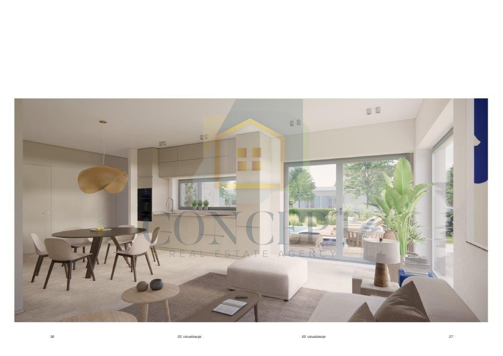 Poreč, okolica, Prizemna hiša s bazenom na mirni lokaciji, 5 km od morja