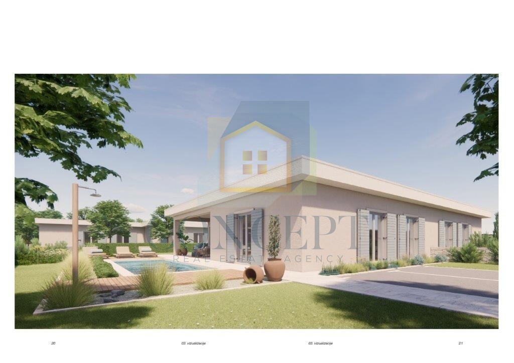 Poreč, okolica, Prizemna hiša s bazenom na mirni lokaciji, 5 km od morja