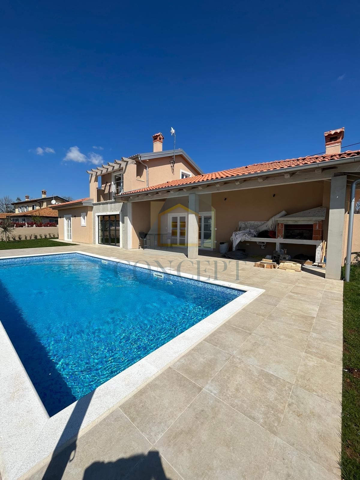 Rovinj, Kanfanar, okolica, Samostojeća kuća s bazenom i dodatnim studio apartmanom, 20 km od morja