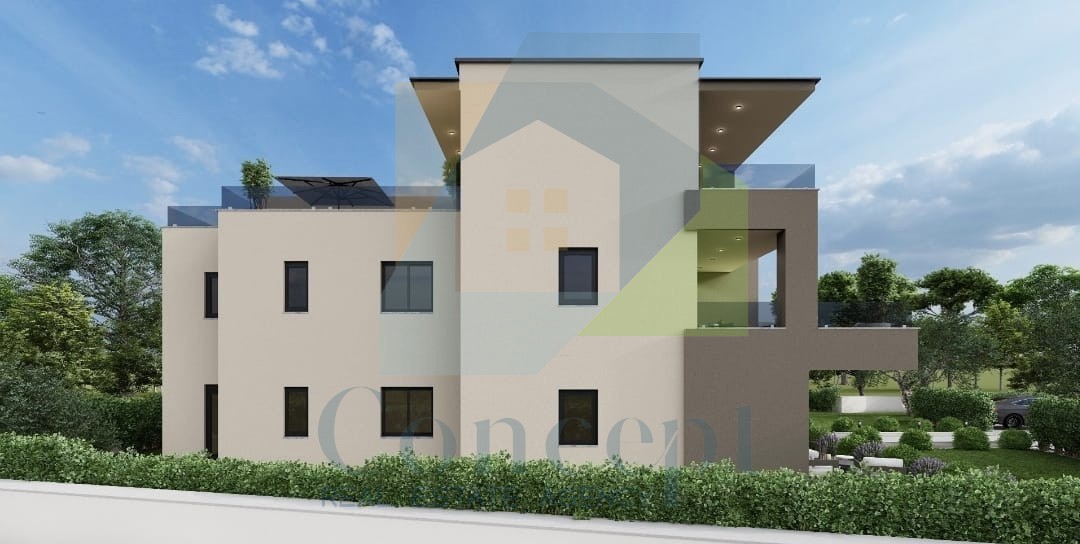 Poreč, okolica, Luksuzni dvoetažni stan s pogledom na morje, 3 km od morja