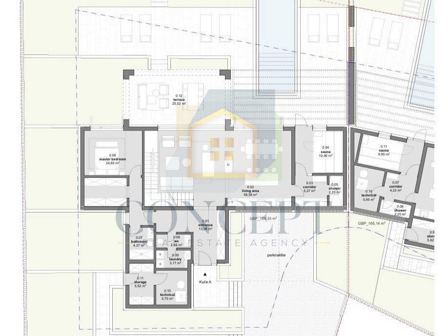 Poreč, Vižinada, okolica, Projekt za izgradnjo 2 luksuznih vil, 12 km od morja