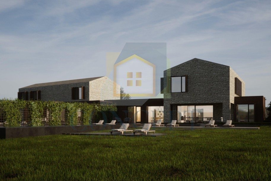 Poreč, Vižinada, okolica, Projekt za izgradnjo 2 luksuznih vil, 12 km od morja