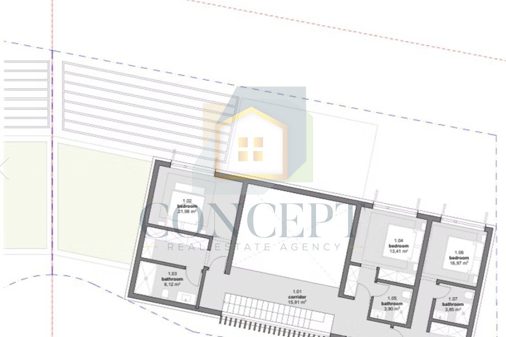 Poreč, Vižinada, okolica, Projekt za izgradnjo 2 luksuznih vil, 12 km od morja