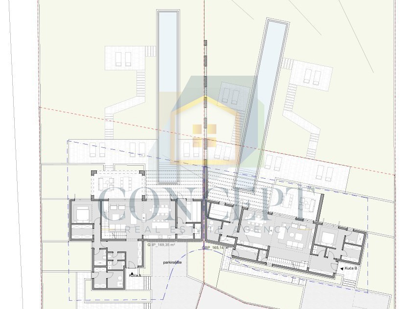 Poreč, Vižinada, okolica, Projekt za izgradnjo 2 luksuznih vil, 12 km od morja
