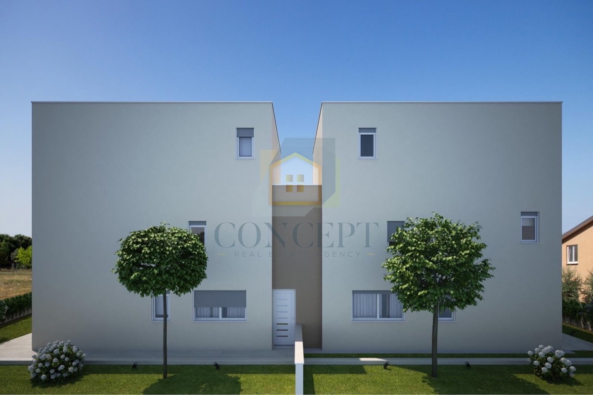 Poreč, okolica, Luksuzni dvoetažni stan s 3 spalnice in pogledom na morje, 7 km od morja