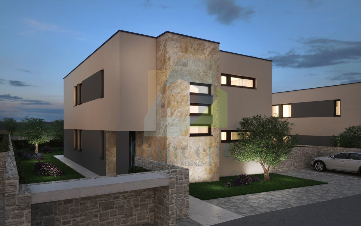 Pula, okolica, Moderna vila 450 m od morja s pogledom na Brijune