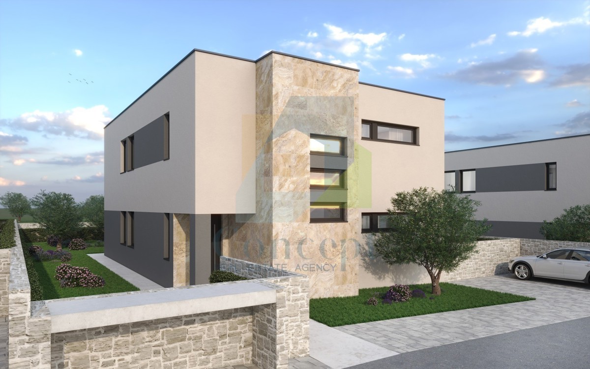 Pula, okolica, Moderna vila 450 m od morja s pogledom na Brijune