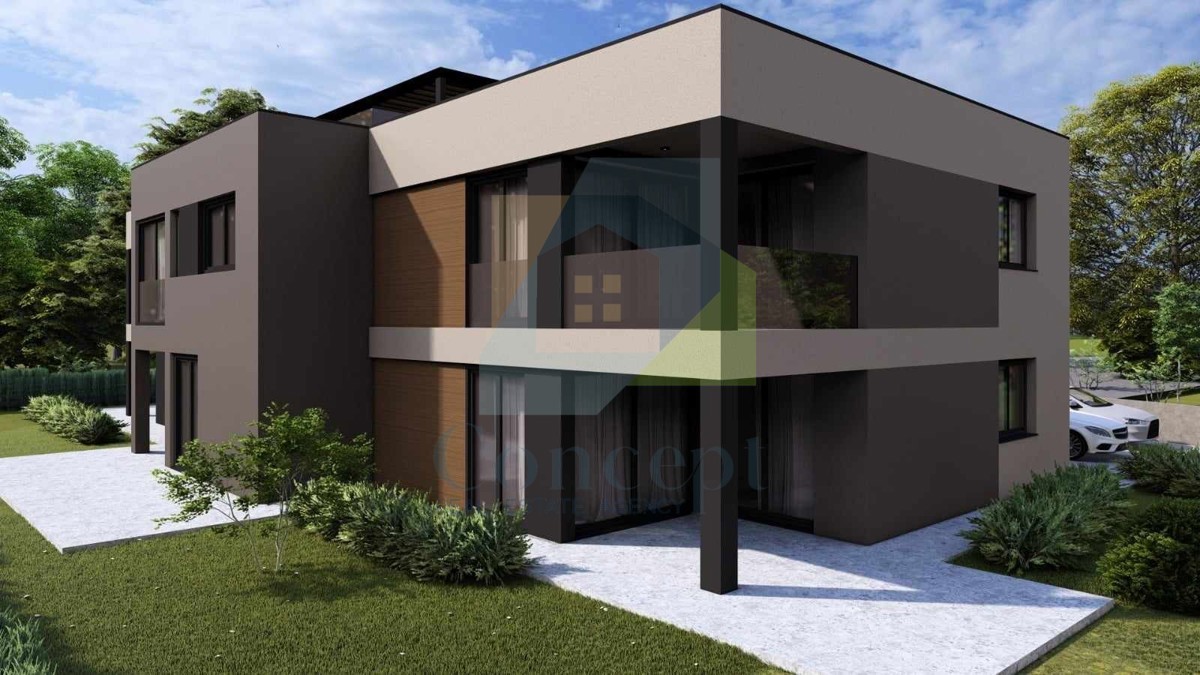 Poreč, okolica, Luksuzno stanovanje v 1. nadstropju, 4 km od morja