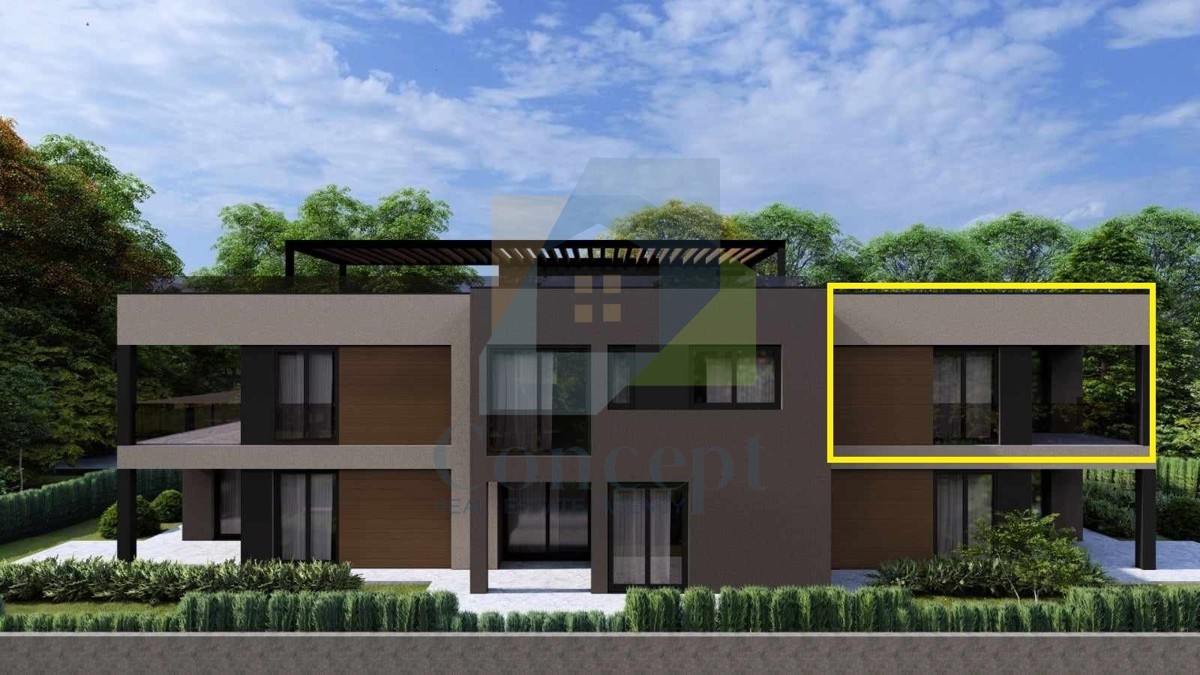 Poreč, okolica, Luksuzno stanovanje v 1. nadstropju, 4 km od morja