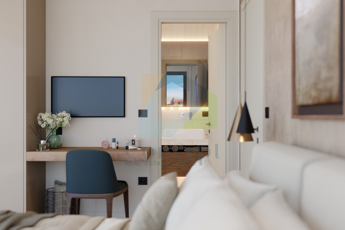 Poreč okolica, Luksuzna dvojna hiša s pogledom na morje, 10 km od morja