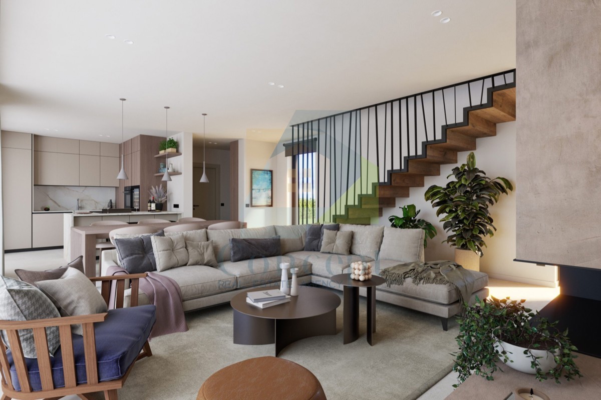 Poreč okolica, Luksuzna dvojna hiša s pogledom na morje, 10 km od morja