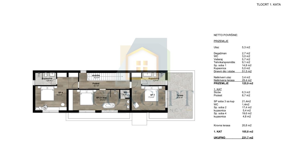 Poreč, okolica, Moderna vila s bazenom na mirni lokaciji, 16 km od morja