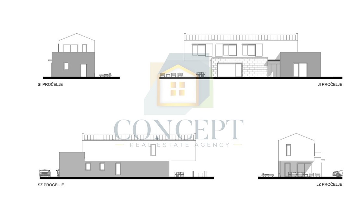 Poreč, okolica, Moderna vila s bazenom na mirni lokaciji, 16 km od morja