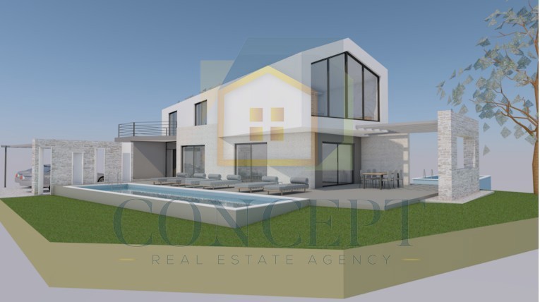 Poreč, okolica, Moderna vila s bazenom na mirni lokaciji, 16 km od morja