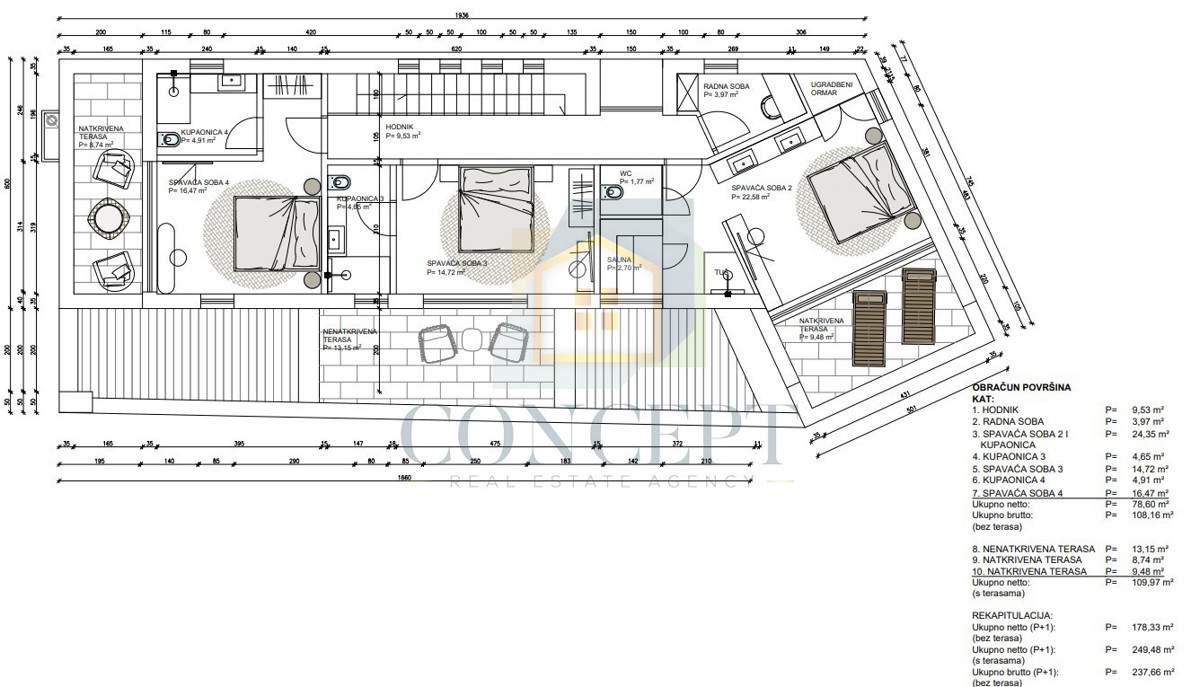Poreč, okolica, Moderna luksuzna vila s pogledom na morje, 12 km od morja