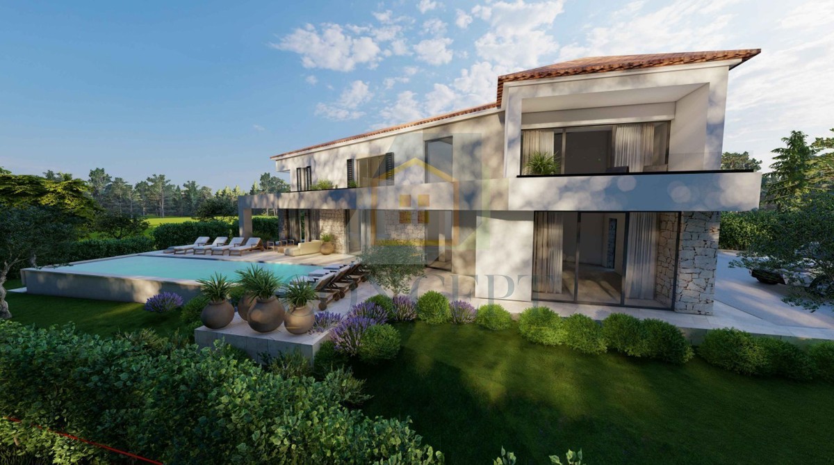 Poreč, okolica, Moderna luksuzna vila s pogledom na morje, 12 km od morja