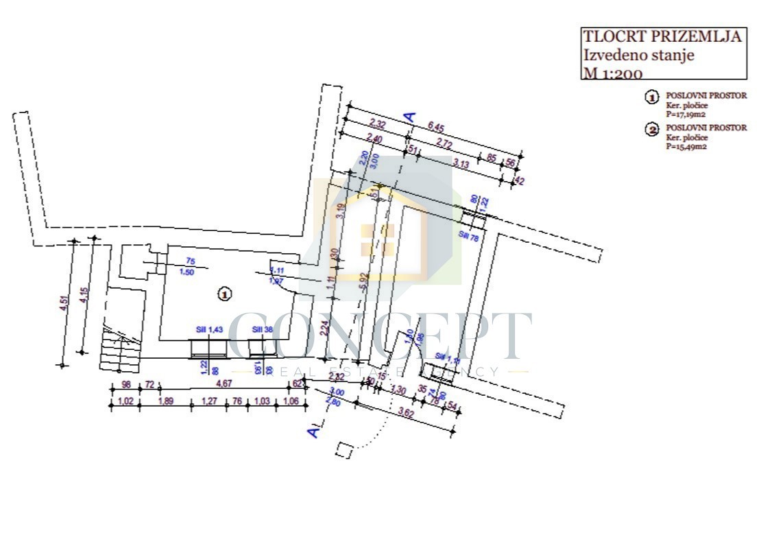 Istra, Oprtalj, Kamena hiša s 3 apartmaji in dvema poslovnima prostoroma