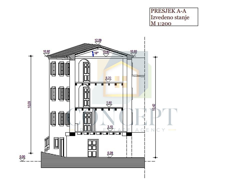Istra, Oprtalj, Kamena hiša s 3 apartmaji in dvema poslovnima prostoroma
