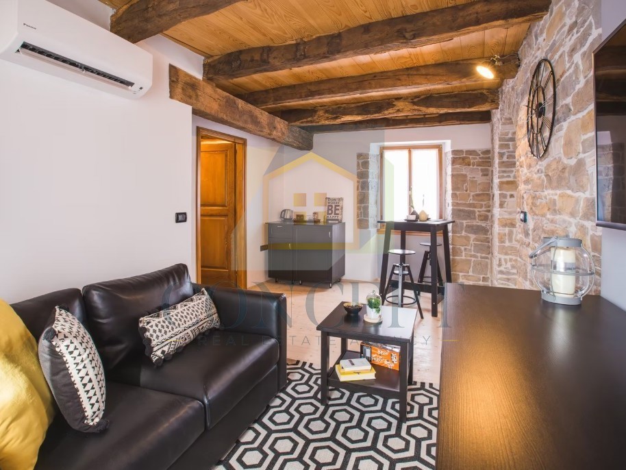 Istra, Oprtalj, Kamena hiša s 3 apartmaji in dvema poslovnima prostoroma