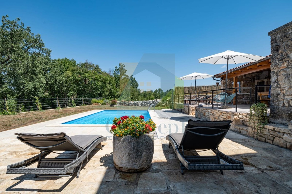 Poreč, okolica, Renovirana autohtona istarska kuća s velikim dvorištem