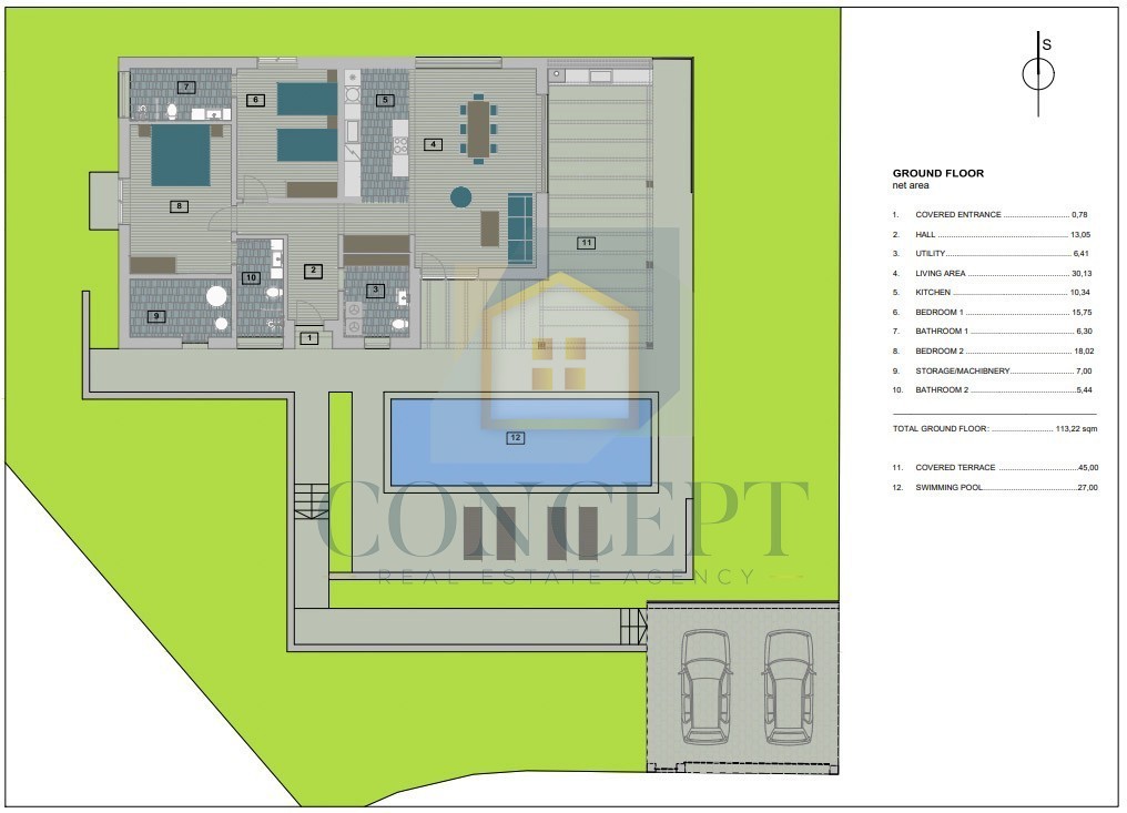 Motovun, okolica, Prekrasna pritličnica s bazenom in pogledom na Motovun
