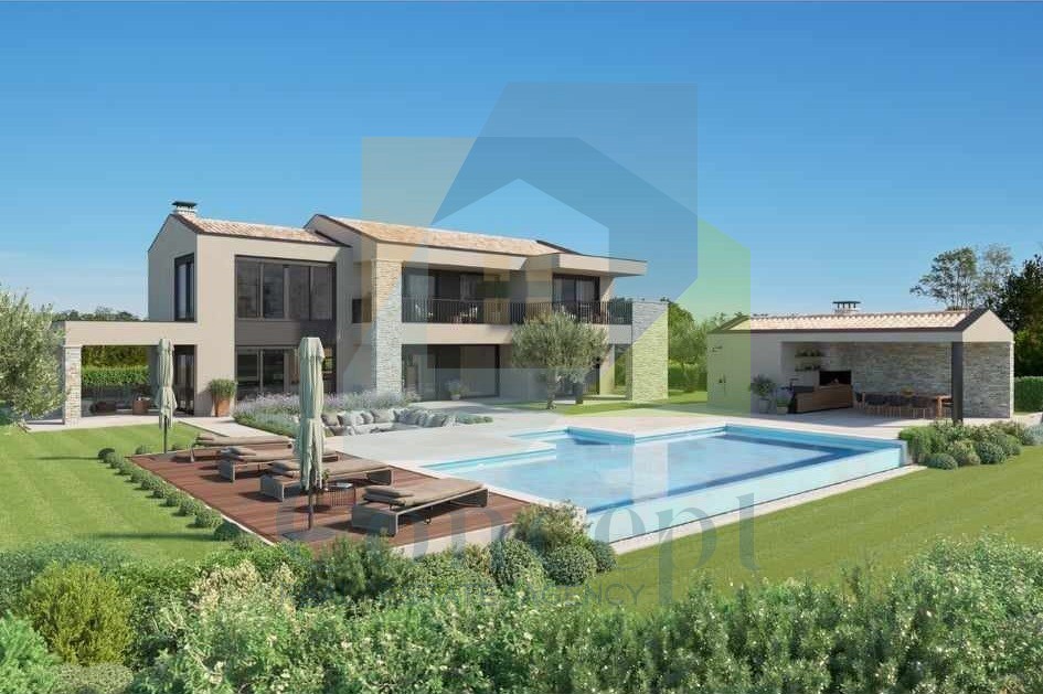 Poreč, okolica, Čudovita luksuzna vila s bazenom in pogledom na morje