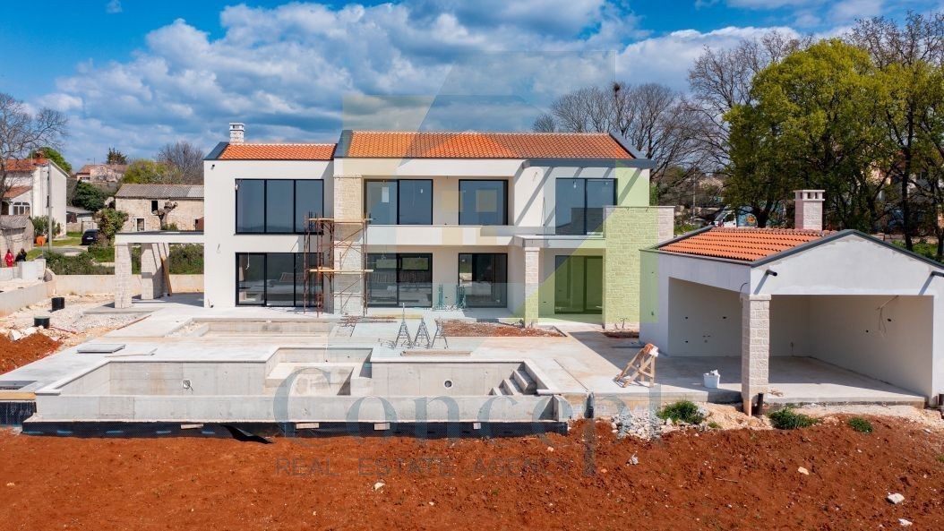 Poreč, okolica, Čudovita luksuzna vila s bazenom in pogledom na morje