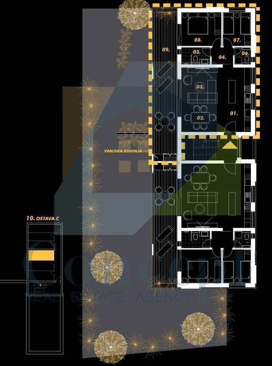 Umag, okolica, Stan v prvem nadstropju s prostorno teraso 2 km od morja