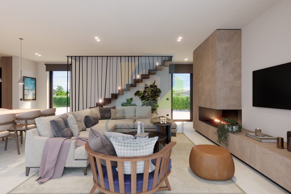 Poreč okolica, Luksuzna dvojna hiša s pogledom na morje, 10 km od morja